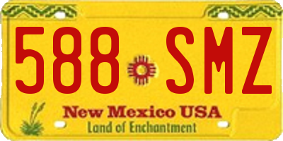 NM license plate 588SMZ