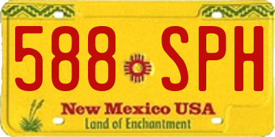 NM license plate 588SPH