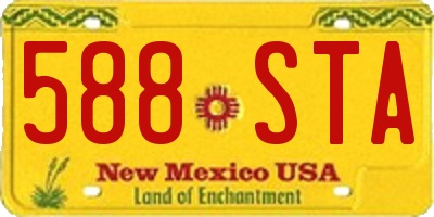 NM license plate 588STA
