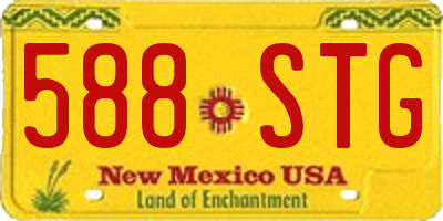 NM license plate 588STG