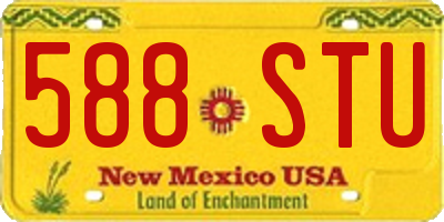 NM license plate 588STU