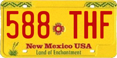 NM license plate 588THF