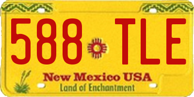 NM license plate 588TLE