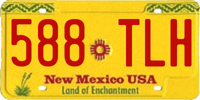 NM license plate 588TLH