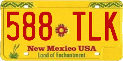 NM license plate 588TLK