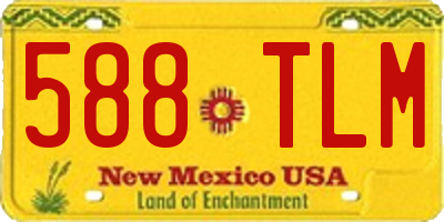 NM license plate 588TLM