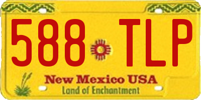 NM license plate 588TLP