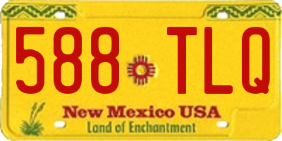 NM license plate 588TLQ