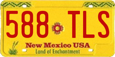 NM license plate 588TLS