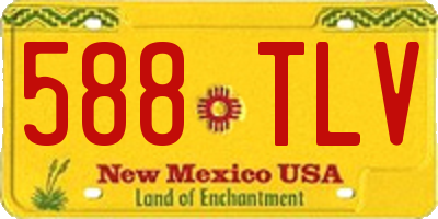 NM license plate 588TLV