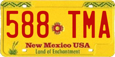 NM license plate 588TMA