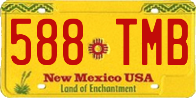 NM license plate 588TMB