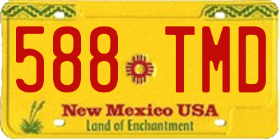 NM license plate 588TMD