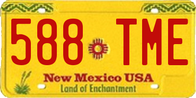 NM license plate 588TME