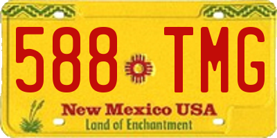 NM license plate 588TMG
