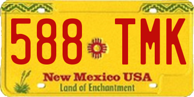 NM license plate 588TMK