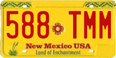 NM license plate 588TMM