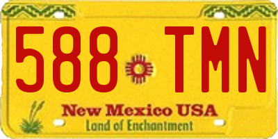 NM license plate 588TMN
