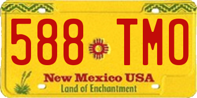 NM license plate 588TMO
