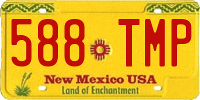 NM license plate 588TMP