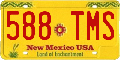 NM license plate 588TMS