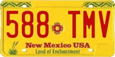 NM license plate 588TMV