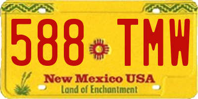 NM license plate 588TMW
