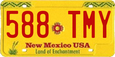 NM license plate 588TMY