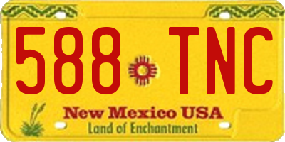 NM license plate 588TNC