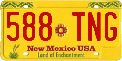 NM license plate 588TNG