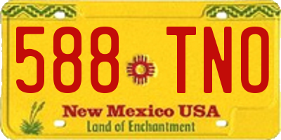 NM license plate 588TNO