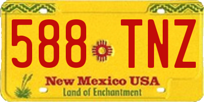 NM license plate 588TNZ