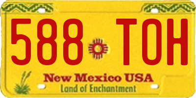 NM license plate 588TOH