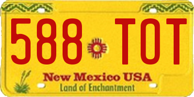 NM license plate 588TOT
