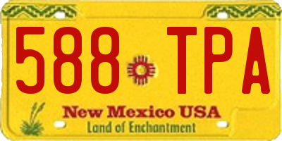 NM license plate 588TPA