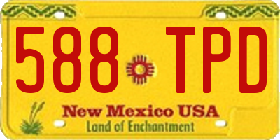 NM license plate 588TPD