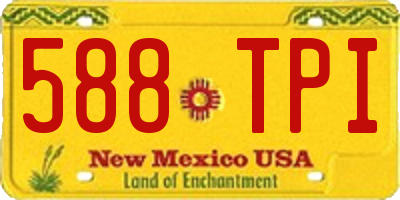 NM license plate 588TPI