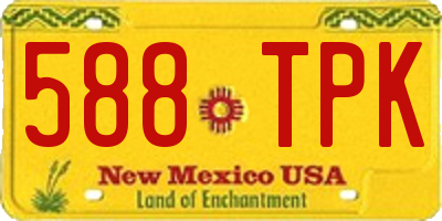 NM license plate 588TPK