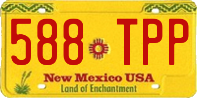 NM license plate 588TPP
