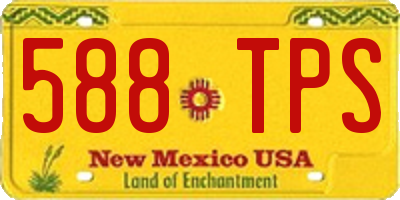 NM license plate 588TPS