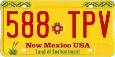 NM license plate 588TPV