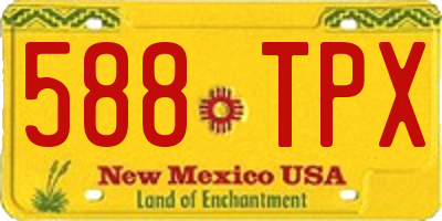 NM license plate 588TPX