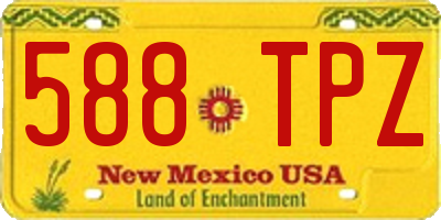 NM license plate 588TPZ