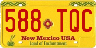 NM license plate 588TQC
