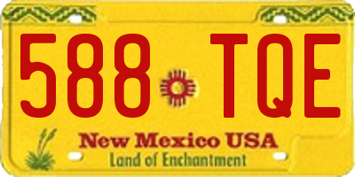 NM license plate 588TQE