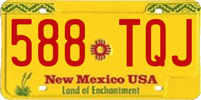 NM license plate 588TQJ
