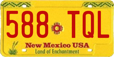 NM license plate 588TQL