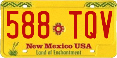 NM license plate 588TQV