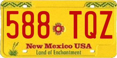 NM license plate 588TQZ