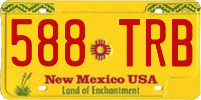 NM license plate 588TRB